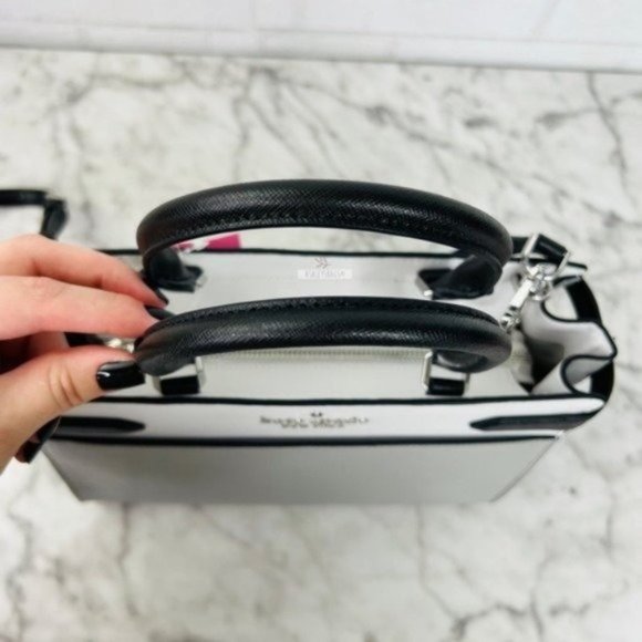 Kate Spade Grey Colorblock Medium Satchel Crossbody - Picture 6 of 9